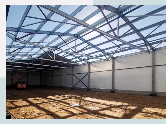 Строительство сенохранилищ в Гудермесе