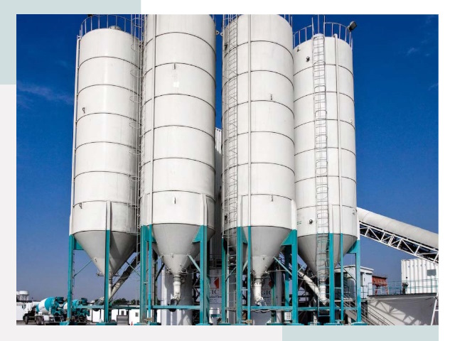 Строительство цементных силосов в Гудермесе