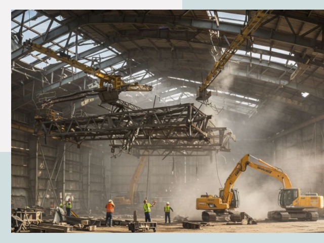 Демонтаж ангаров в Гудермесе от 615 руб. за м²