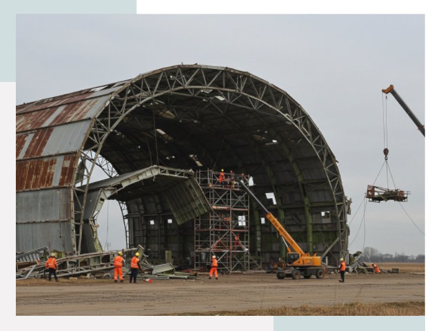 Демонтаж ангаров в Гудермесе